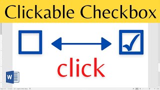 How to create Checklist in Word with clickable checkbox 2021 [upl. by Ailam]