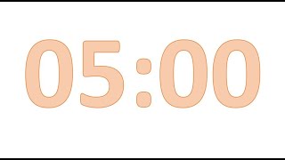 5Minute Timer with Bell at the End  Simple Countdown [upl. by Eula]