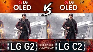 LG G2 OLED vs LG C2 OLED  4K OLED TV Comparison [upl. by Barraza]