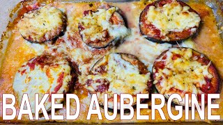 Baked Aubergine with Mozzarella Cheese and Tomato Sauce [upl. by Alyacim]