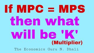 Calculate Multiplier K When MPC MPS l Class 12th [upl. by Saraann]