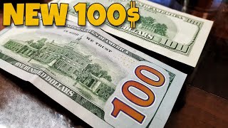 New 100 note  USA one hundreddollar bill comparison [upl. by Nayarb]