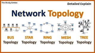 Network Topology  Network topologies  Bus Ring Star Mesh Tree [upl. by Ajit]