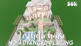 50k Aesthetic no advanced placing hillside house  Bloxburg speedbuild [upl. by Marcel]