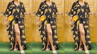 How To Make a Stylish Kimono Dress DETAILED [upl. by Christis]