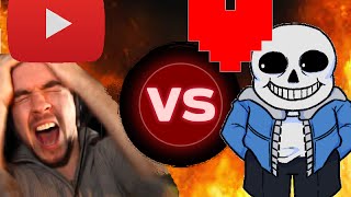 Youtubers React To Beating Sans [upl. by Ahseela]