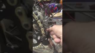 Motorcycle Oring chain master link install [upl. by Frodin888]