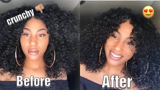 HOW TO REVIVE  REFRESH A CURLY SYNTHETIC WIG [upl. by Esac]