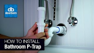 How to Install a Plastic Bathroom PTrap [upl. by Ilesara225]