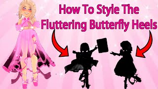 HOW To Style The Fluttering Butterfly Heels In Royale High [upl. by Ijar40]