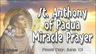 Miracle Prayer of St Anthony of Padua  Powerful Saint [upl. by Catlee99]