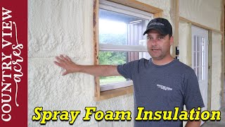 Spray Foam Insulation in the Pole Barn [upl. by Anaujal444]