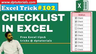 How To Create Checklist in Excel  Create an Interactive Checklist in Excel  Excel Tricks [upl. by Pinette2]