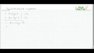 Egyenletrendszer megoldása gyorsan és problémamentesen Mádi Matek [upl. by Chelsie105]