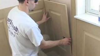 Installing Wainscoting panels [upl. by Uhej]