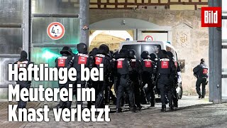 Gefängnismeuterei Polizei stürmt Knast in Thüringen  JVA Untermaßfeld [upl. by Huckaby]