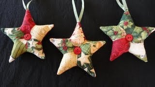 Patchwork Star Ornaments [upl. by Ahsropal64]