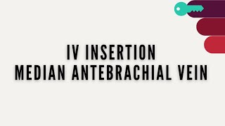 IV Insertion in median antebrachial vein IVKeyTV [upl. by Emsmus]