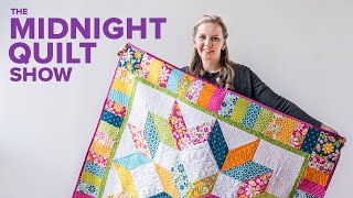 Carpenter Star Quilt Tutorial  Midnight Quilt Show SEASON 3 PREMIERE with Angela Walters [upl. by Sauder]