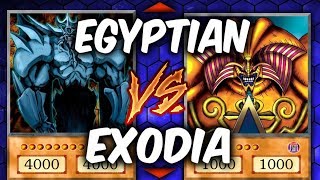 Yugioh EGYPTIAN GODS vs EXODIA Yugioh God Card Deck Duel [upl. by Rendrag]