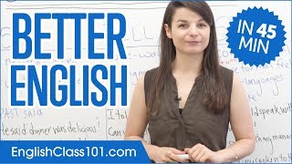 Learn English in 45 Minutes  ALL the Grammar Basics You Need [upl. by Eecyak]