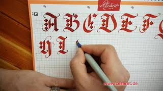 Fraktur Kalligraphie Teil I  How to Fracture Calligraphy  AC Calligraphy [upl. by Leddy]