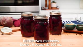 Betteraves marinées Recipe Fre [upl. by Ivy]